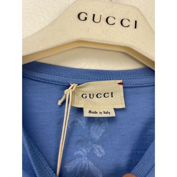 NWT Gucci GG winged tiger t-shirt in blue Size 4 - Picture 5 of 9